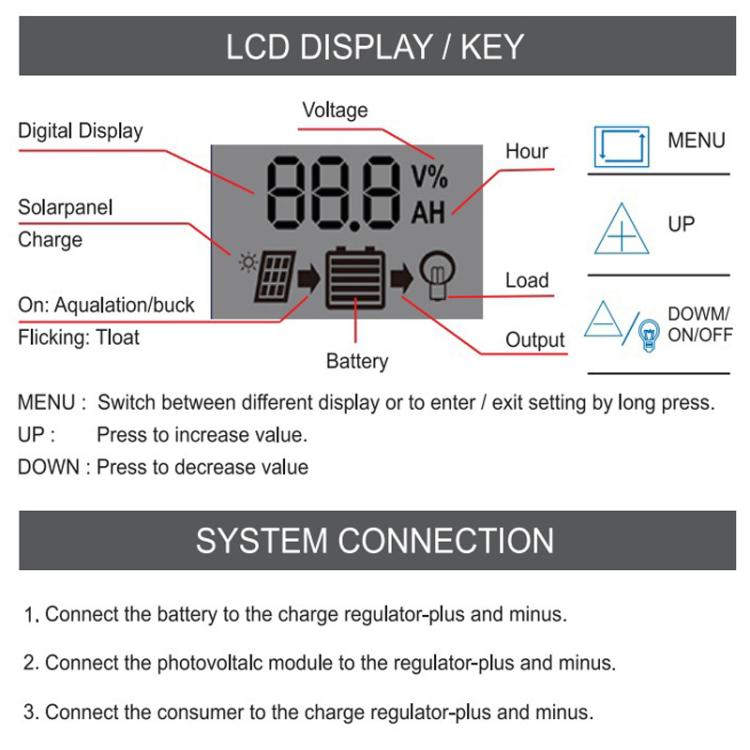 10A 12V 24V Solar Controller PV Solar Charge Controller With LCD Display - Others by buy2fix | Online Shopping UK | buy2fix