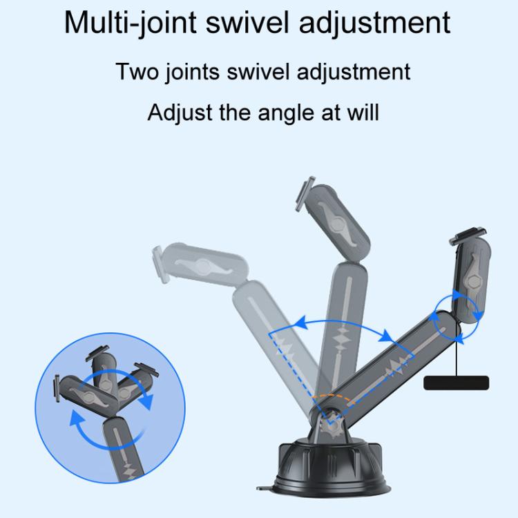 Car Multifunctional Water Cup Holder Auto Large Suction Cup Mounted Drink Rack, Style: Long Rod Gray - Car Drink Holders by buy2fix | Online Shopping UK | buy2fix