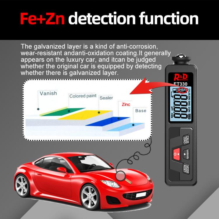 Mingzheng Iron Aluminum Zinc Three-Purpose Paint Film Coating Thickness Gauge(ET330) - Coating Thickness Gauge by Mingzheng | Online Shopping UK | buy2fix