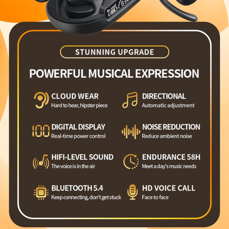 M200 Open-Ear Wireless Bluetooth Headphones Ear-Hook Earphone Waterproof Earpieces(Skin Color) - Bluetooth Earphone by buy2fix | Online Shopping UK | buy2fix