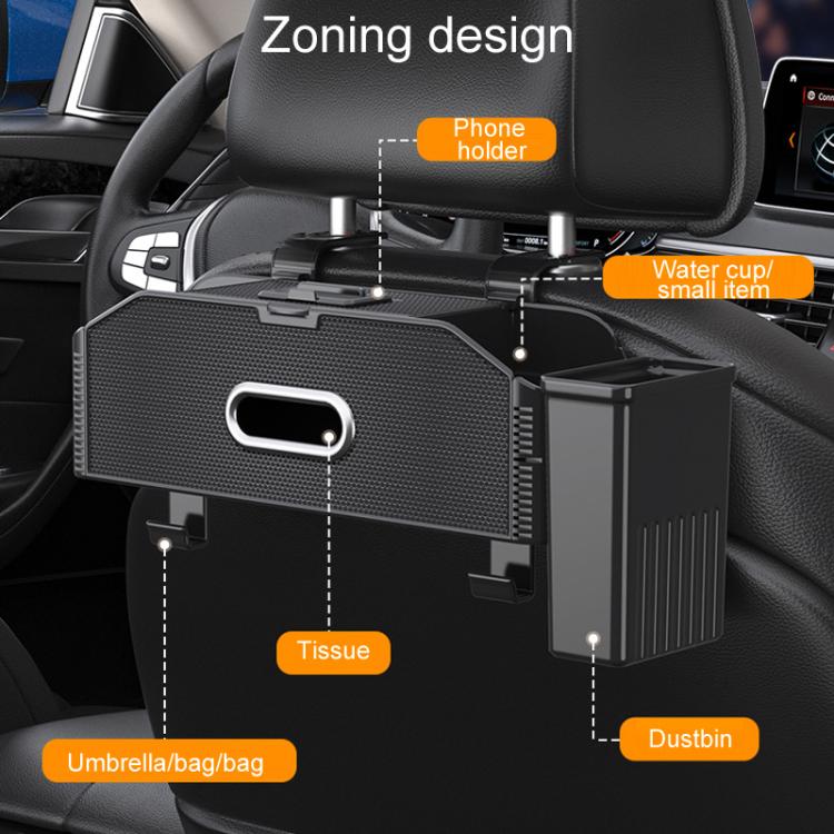 Car Seat Back Multifunctional Storage Box Pouch Phone Holder(Carbon Fiber Pattern) - Stowing Tidying by buy2fix | Online Shopping UK | buy2fix