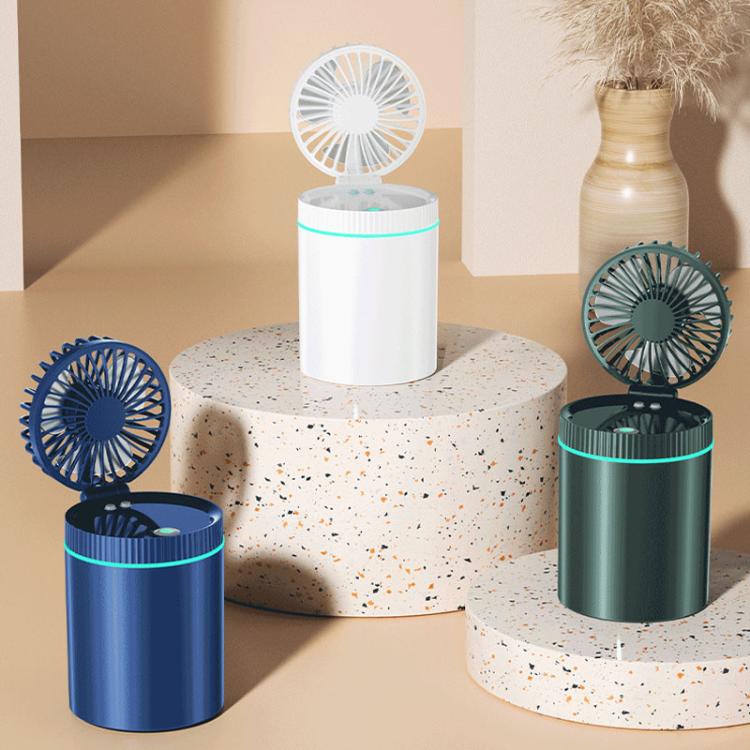 F98 Spray Cooling Desktop Small Fan Bedroom Office Portable Humidifier With Colored Lights, Color: Battery (Green) - Electric Fans by buy2fix | Online Shopping UK | buy2fix