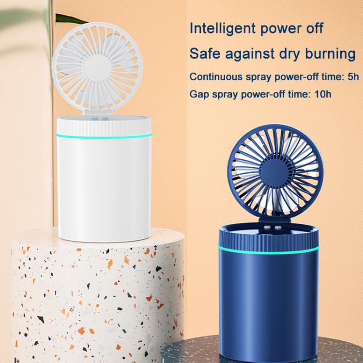F98 Spray Cooling Desktop Small Fan Bedroom Office Portable Humidifier With Colored Lights, Color: Battery (Green) - Electric Fans by buy2fix | Online Shopping UK | buy2fix