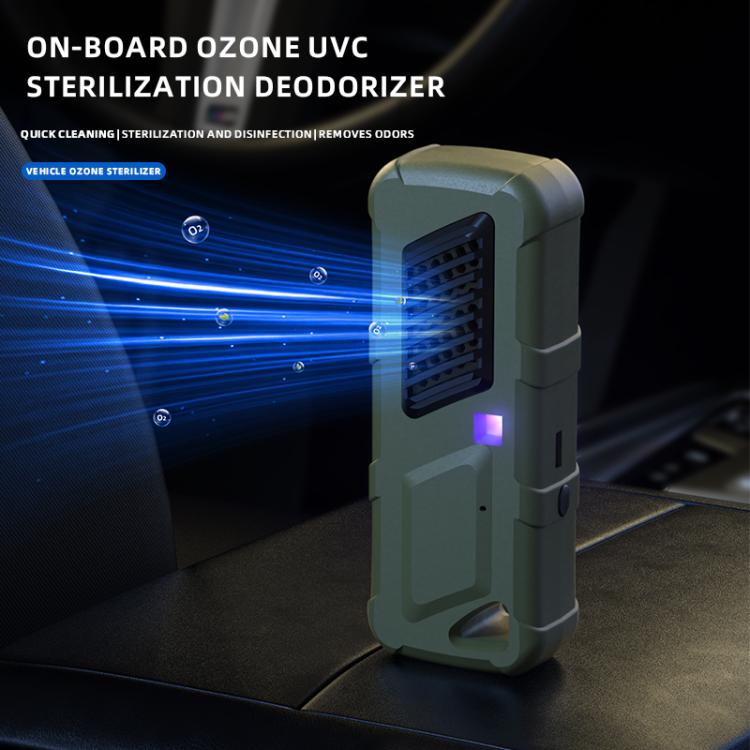 Car Air UVC Deodorizer USB Charging Ozone Purifier(Khaki) - Air Purifier by buy2fix | Online Shopping UK | buy2fix