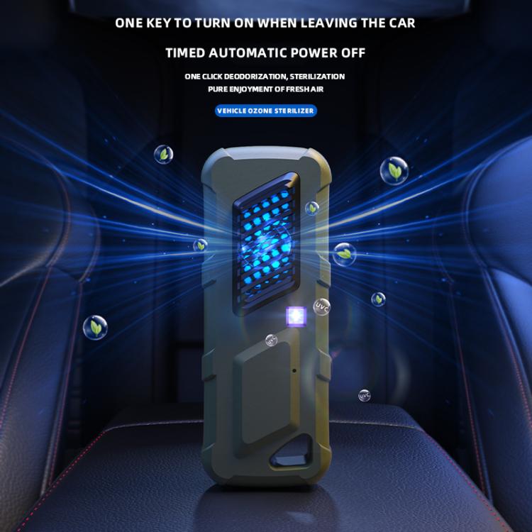 Car Air UVC Deodorizer USB Charging Ozone Purifier(Khaki) - Air Purifier by buy2fix | Online Shopping UK | buy2fix