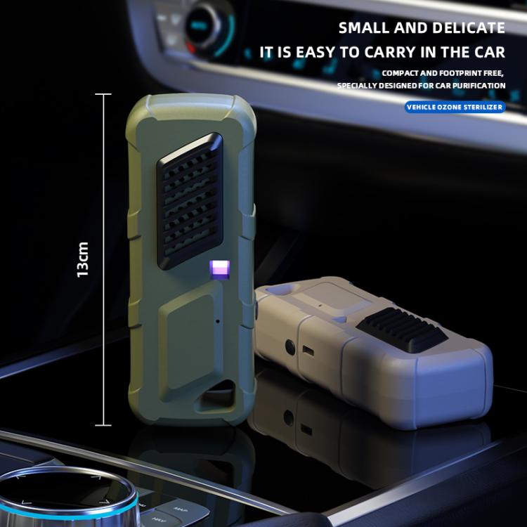 Car Air UVC Deodorizer USB Charging Ozone Purifier(Khaki) - Air Purifier by buy2fix | Online Shopping UK | buy2fix