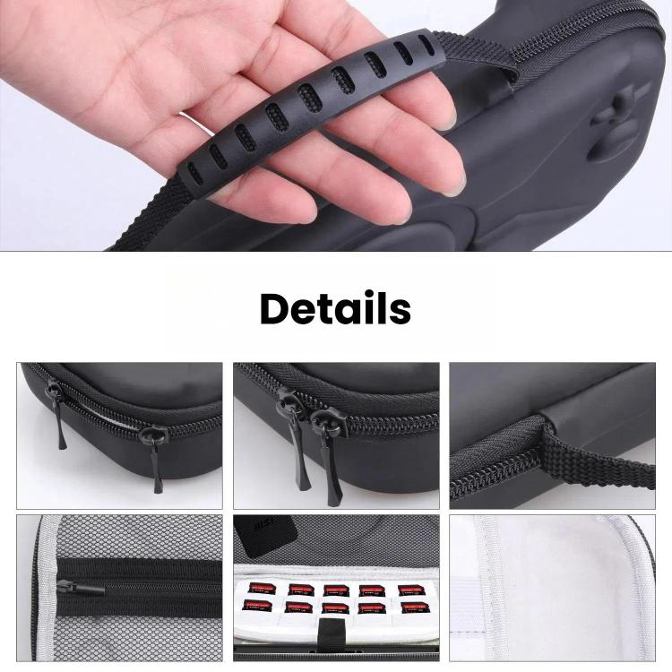 For Nintendo Switch 2 Storage Bag Portable O-Pattern Handbag(PU Black) - Bags by buy2fix | Online Shopping UK | buy2fix