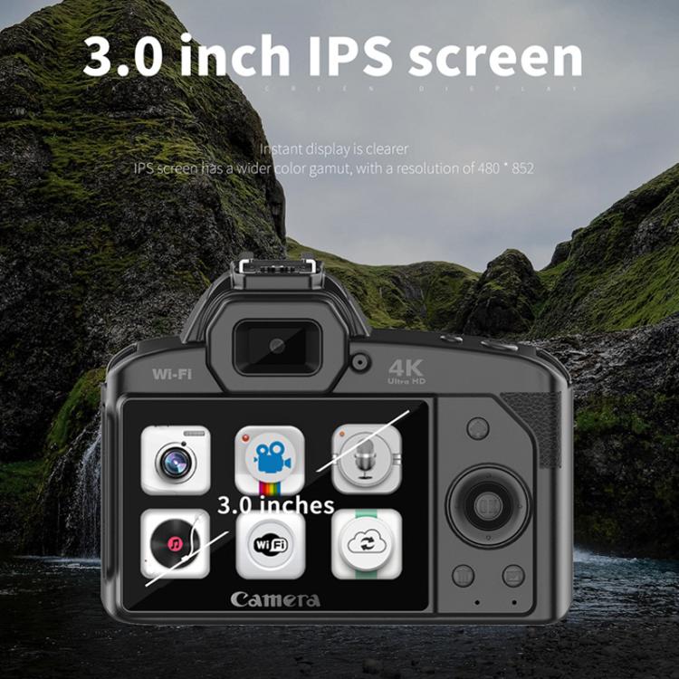 D5 HD WiFi Digital Camera 64MP Dual Camera Night Vision Photography Video DV Standard+Handheld Bracket - Video Cameras by buy2fix | Online Shopping UK | buy2fix