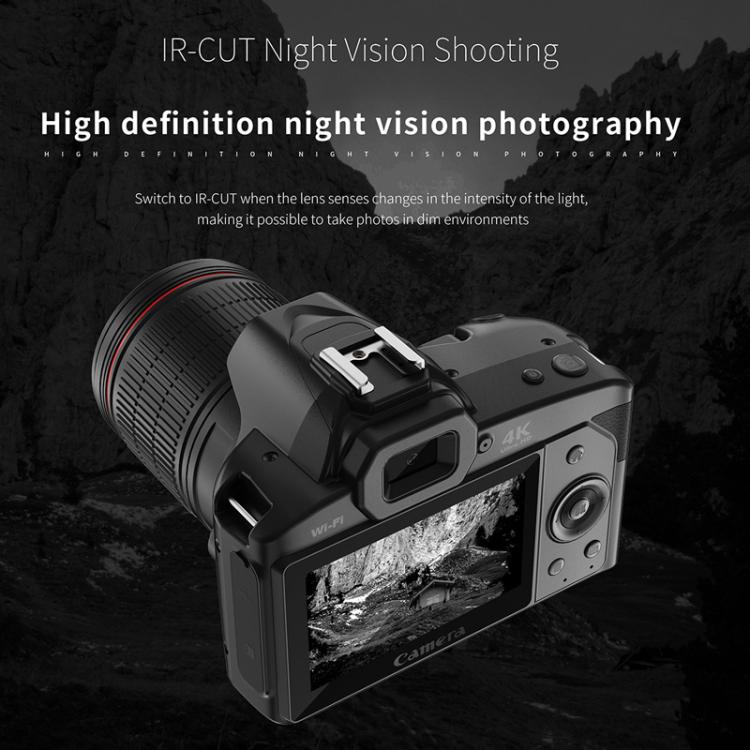 D5 HD WiFi Digital Camera 64MP Dual Camera Night Vision Photography Video DV Standard+Handheld Bracket - Video Cameras by buy2fix | Online Shopping UK | buy2fix