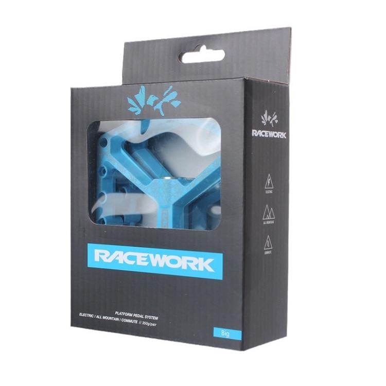 RACEWORK RK579 1pair Bicycle Wide Anti-slip Bearing Pedal Nylon Pedal(Gray) - Pedals by RACEWORK | Online Shopping UK | buy2fix