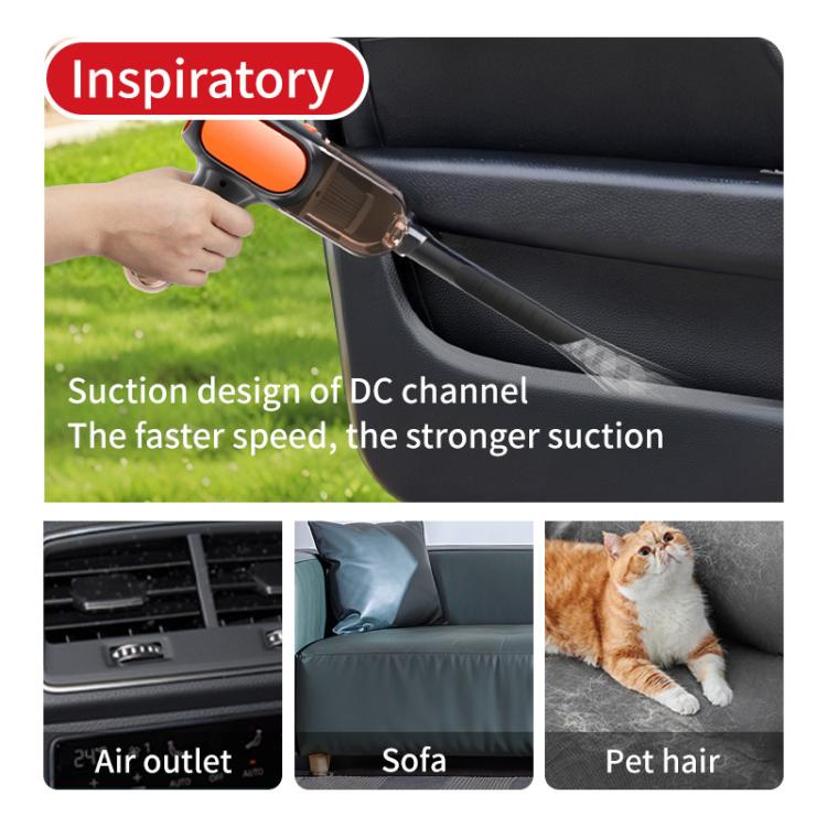 HD001 Portable Multifunctional Car Cordless Vacuum Cleaner Safety Hammer Suction Blower All In One Machine, Style: Brushless - Vacuum Cleaner by buy2fix | Online Shopping UK | buy2fix