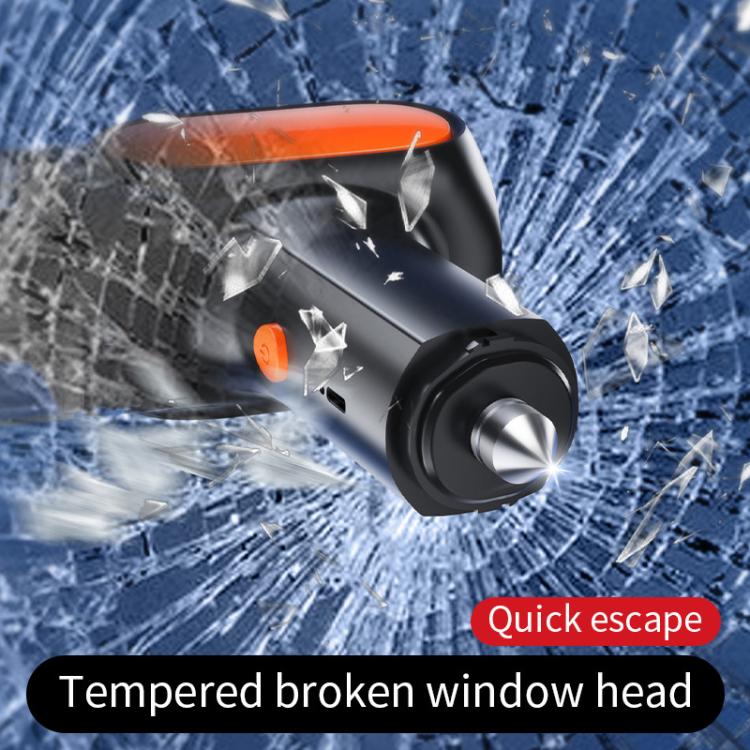 HD001 Portable Multifunctional Car Cordless Vacuum Cleaner Safety Hammer Suction Blower All In One Machine, Style: Brushed - Vacuum Cleaner by buy2fix | Online Shopping UK | buy2fix