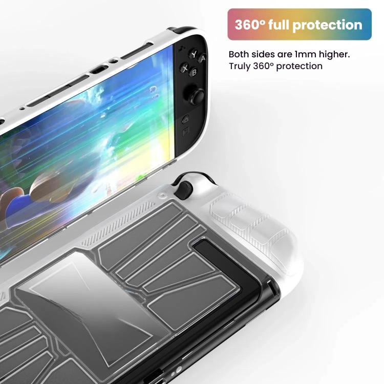 For Nintendo Switch 2 Game Console TPU + PC One-piece Case Shockproof Shell(White) - Cases by buy2fix | Online Shopping UK | buy2fix