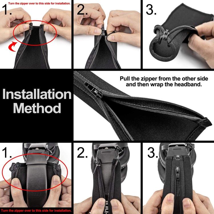 For Sony WH-1000XM4 Headphones Headband Protective Cover Replacement Parts, Spec: Neoprene Black - Earmuff & Pad by buy2fix | Online Shopping UK | buy2fix