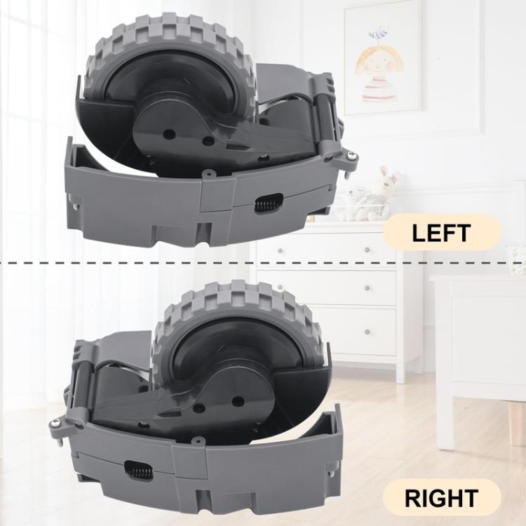 For IRobot Roomba 5/6/7/8/9 Series Walking Wheels Vacuum Cleaner Accessories Left+Right Wheel-Black - For iRobot Accessories by buy2fix | Online Shopping UK | buy2fix