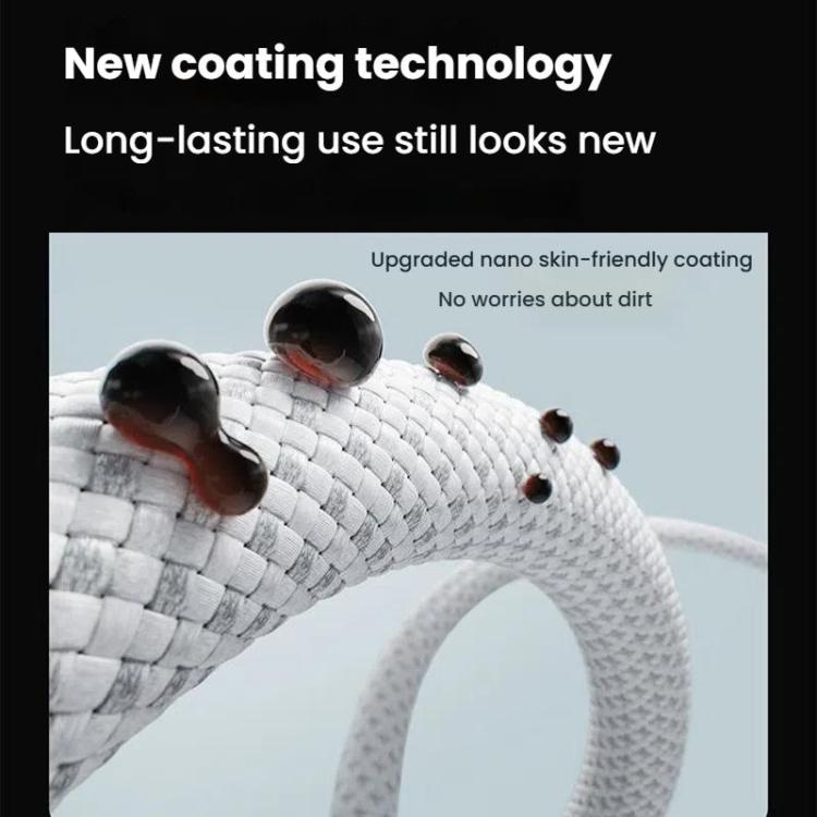 ANKER A8060 1.5m 240W PD Fast Charging Dual Type-C Charging Cable Braided Data Cable(White) - USB-C & Type-C Cable by ANKER | Online Shopping UK | buy2fix