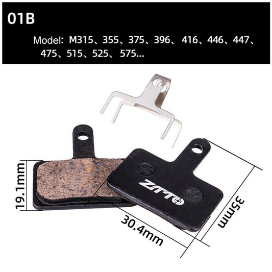 2pairs ZTTO Bicycle Disc Braking Pads Mountain Bike Semi-Metallic Resin Brake Pads, Model: MS-01B - Bicycle Brake Parts by ZTTO | Online Shopping UK | buy2fix