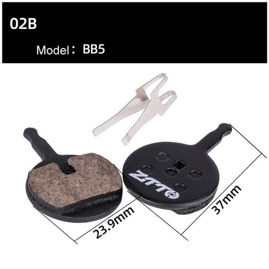 2pairs ZTTO Bicycle Disc Braking Pads Mountain Bike Semi-Metallic Resin Brake Pads, Model: MS-02B - Bicycle Brake Parts by ZTTO | Online Shopping UK | buy2fix