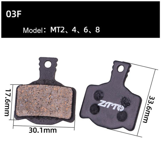 2pairs ZTTO Bicycle Disc Braking Pads Mountain Bike Semi-Metallic Resin Brake Pads, Model: MS-03F - Bicycle Brake Parts by ZTTO | Online Shopping UK | buy2fix