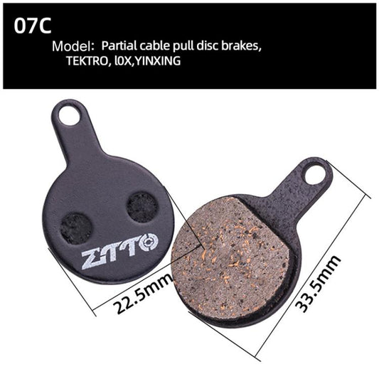 2pairs ZTTO Bicycle Disc Braking Pads Mountain Bike Semi-Metallic Resin Brake Pads, Model: MS-07C - Bicycle Brake Parts by ZTTO | Online Shopping UK | buy2fix