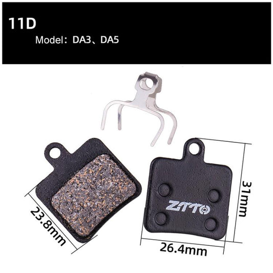 2pairs ZTTO Bicycle Disc Braking Pads Mountain Bike Semi-Metallic Resin Brake Pads, Model: MS-11D - Bicycle Brake Parts by ZTTO | Online Shopping UK | buy2fix