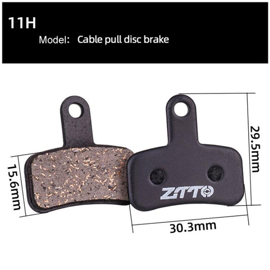 2pairs ZTTO Bicycle Disc Braking Pads Mountain Bike Semi-Metallic Resin Brake Pads, Model: MS-11H - Bicycle Brake Parts by ZTTO | Online Shopping UK | buy2fix