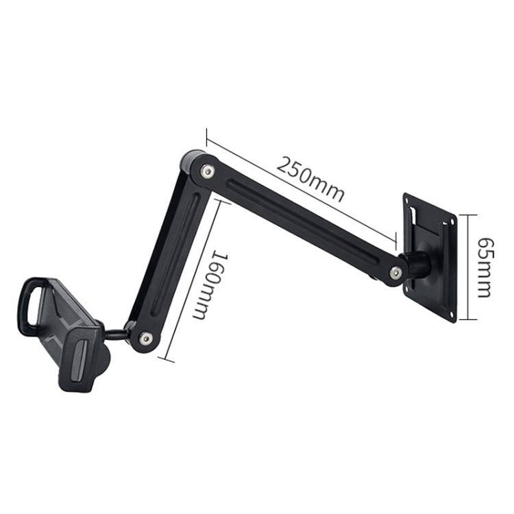 Long Arm Articulated Wall Mount Tablet Holder Adjustable Phone Mount with Detachable Base(Black Blue) - Shower & Wall Mounts by buy2fix | Online Shopping UK | buy2fix