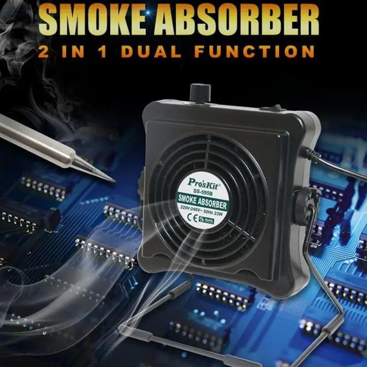 ProsKit SS-595H Soldering Fume Extractor With Blowing/Suction, Adjustable Wall/Desk Mount - - Others by ProsKit | Online Shopping UK | buy2fix