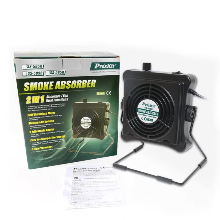 ProsKit SS-595H Soldering Fume Extractor With Blowing/Suction, Adjustable Wall/Desk Mount - - Others by ProsKit | Online Shopping UK | buy2fix