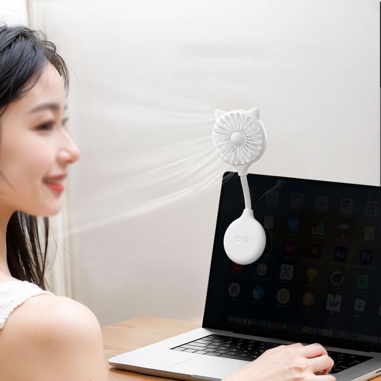Mini Suction Cup Fan USB Rechargeable Desktop Portable Folding Fan(Blue) - Electric Fans by buy2fix | Online Shopping UK | buy2fix