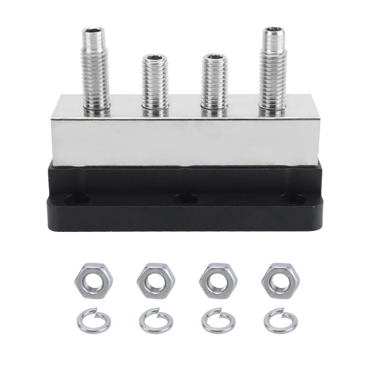 600A RV Yacht Copper Bolt 4 Stud Heavy Duty Busbar Terminal, Color: Red+Black - Fuse by buy2fix | Online Shopping UK | buy2fix