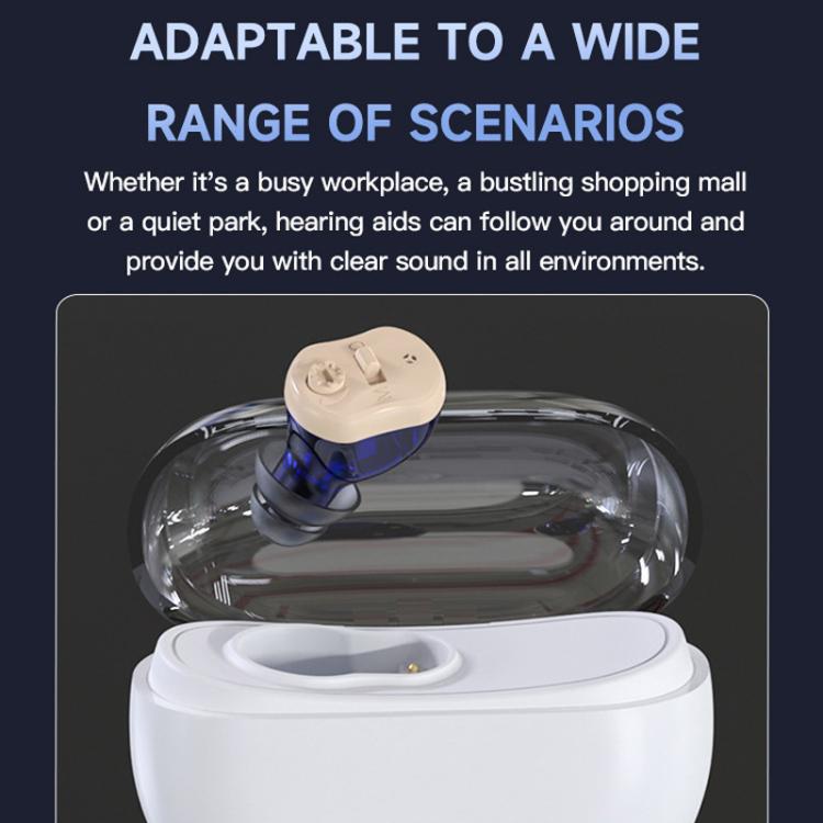 Elderly Hearing Aids In-Ear Sound Amplifier Stand-Alone Sound Collector Invisible Hearing Aids(Red) - Hearing Aids by buy2fix | Online Shopping UK | buy2fix