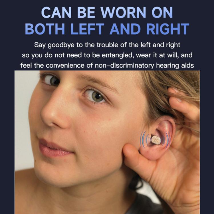 Elderly Hearing Aids In-Ear Sound Amplifier Stand-Alone Sound Collector Invisible Hearing Aids(Red) - Hearing Aids by buy2fix | Online Shopping UK | buy2fix