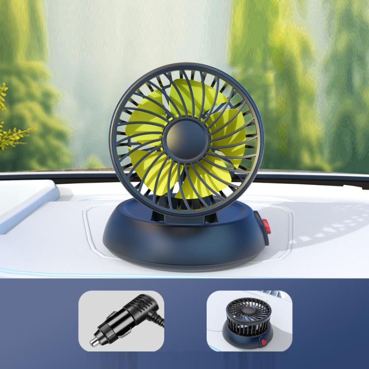Car Single-head Three-speed Adjustable Folding High-wind Fan(Yellow 12V Cigarette Lighter) - Heating & Fans by buy2fix | Online Shopping UK | buy2fix