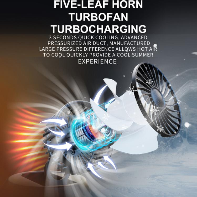 Car Two Head Adjustable Foldable Multifunctional High-Wind Fan(White 5V USB) - Heating & Fans by buy2fix | Online Shopping UK | buy2fix