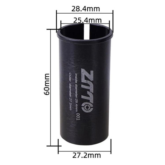 25.4-27.2mm 001 2pcs ZTTO Bicycle Seat Post Conversion Sleeve Reducer Cover(Black) - Others by ZTTO | Online Shopping UK | buy2fix