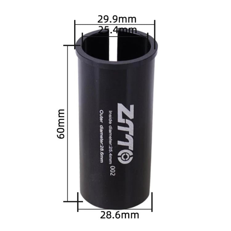 25.4-28.6mm 002 2pcs ZTTO Bicycle Seat Post Conversion Sleeve Reducer Cover(Black) - Others by ZTTO | Online Shopping UK | buy2fix