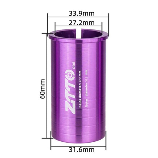 27.2-31.6mm 006 2pcs ZTTO Bicycle Seat Post Conversion Sleeve Reducer Cover(Purple) - Others by ZTTO | Online Shopping UK | buy2fix