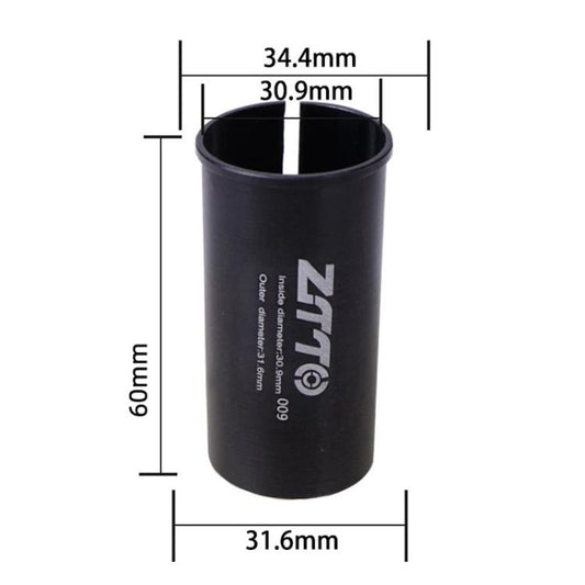 30.9-31.6mm 009 2pcs ZTTO Bicycle Seat Post Conversion Sleeve Reducer Cover(Black) - Others by ZTTO | Online Shopping UK | buy2fix