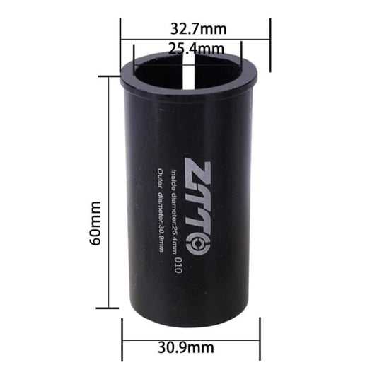 25.4-30.9mm 010 2pcs ZTTO Bicycle Seat Post Conversion Sleeve Reducer Cover(Black) - Others by ZTTO | Online Shopping UK | buy2fix