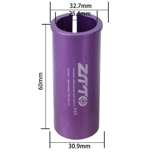 25.4-30.9mm 010 2pcs ZTTO Bicycle Seat Post Conversion Sleeve Reducer Cover(Purple) - Others by ZTTO | Online Shopping UK | buy2fix