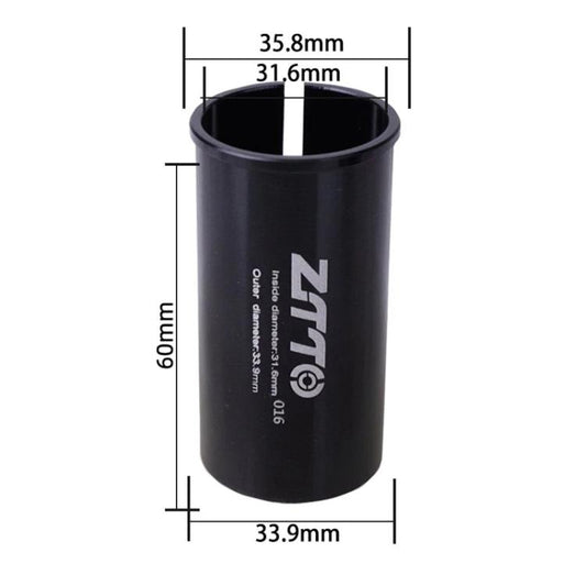 31.6-33.9mm 016 2pcs ZTTO Bicycle Seat Post Conversion Sleeve Reducer Cover(Black) - Others by ZTTO | Online Shopping UK | buy2fix
