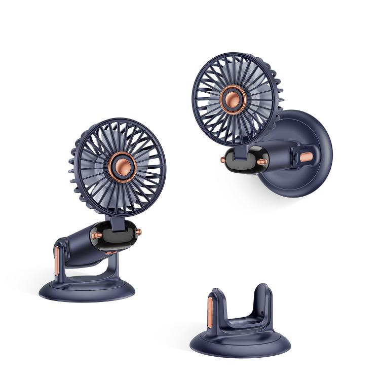 360-Degree Rotation Foldable Handheld Desk Fan Wall Mounted Rechargeable Portable Mini Fan(Blue) - Electric Fans by buy2fix | Online Shopping UK | buy2fix