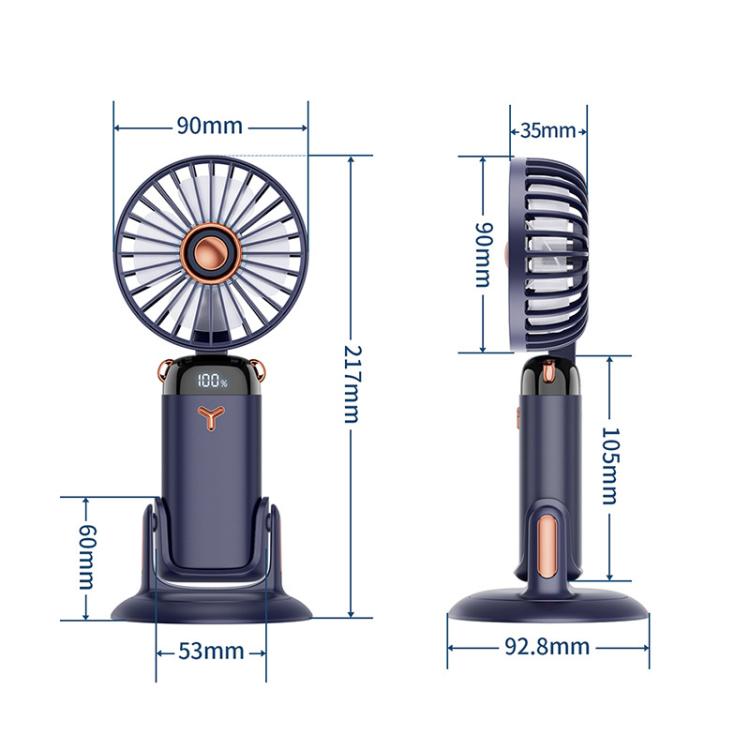 360-Degree Rotation Foldable Handheld Desk Fan Wall Mounted Rechargeable Portable Mini Fan(White) - Electric Fans by buy2fix | Online Shopping UK | buy2fix