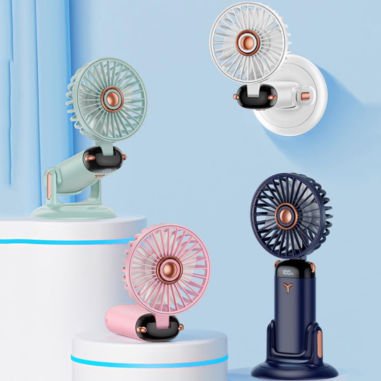 360-Degree Rotation Foldable Handheld Desk Fan Wall Mounted Rechargeable Portable Mini Fan(White) - Electric Fans by buy2fix | Online Shopping UK | buy2fix