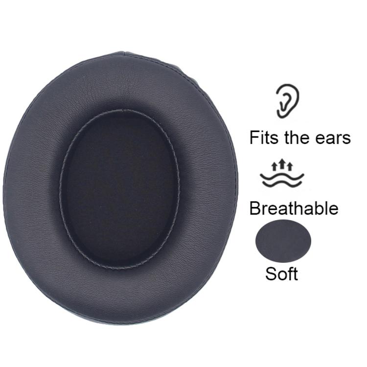 For Philips SHP9500 1pair Headphones Sponge Cover Earmuffs, Color: Black Flannel - Earmuff & Pad by buy2fix | Online Shopping UK | buy2fix