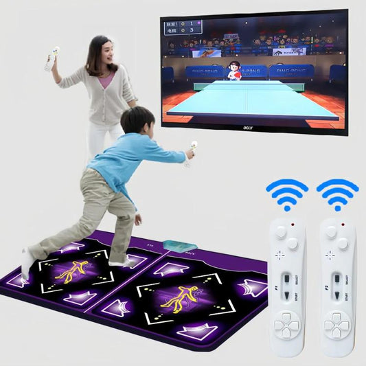Wired Dance Mat With Motion Sensor - Dual Player Fitness Gaming Rug For TV & PC, Supports TF Card AV Interface, EU Plug(040) - Others by buy2fix | Online Shopping UK | buy2fix