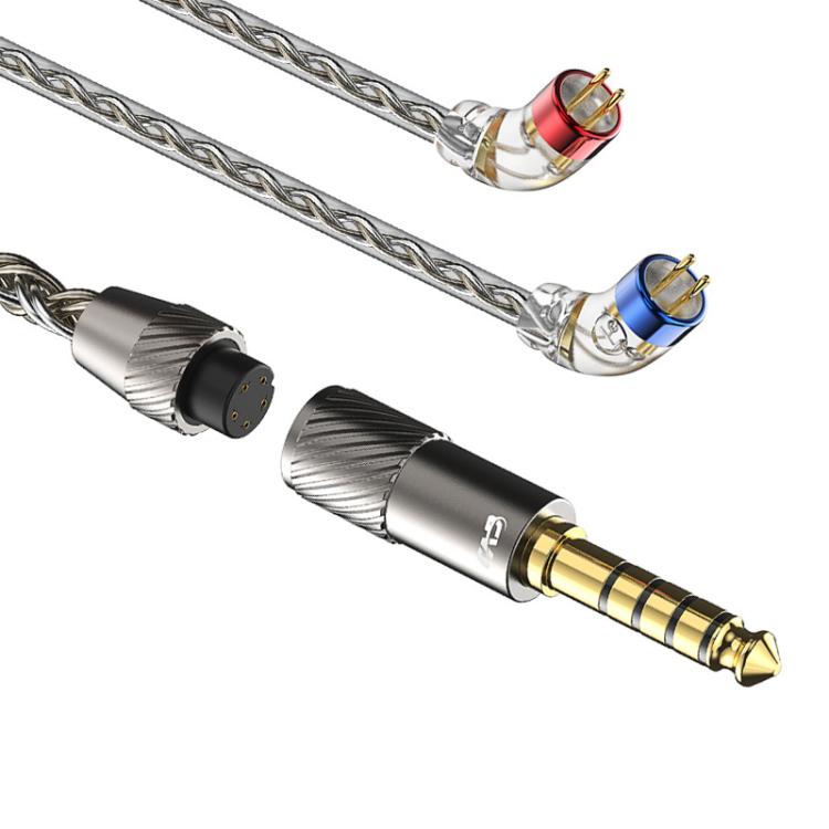 CVJ TS800 Eight Strands Copper Silver Plated Interchangeable Audio Plugs Headphone Upgrade Cable, Style: 4.4mm 0.78mm - Cable & Splitter by CVJ | Online Shopping UK | buy2fix