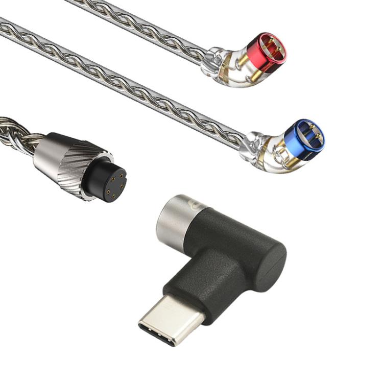 CVJ TS800 Eight Strands Copper Silver Plated Interchangeable Audio Plugs Headphone Upgrade Cable, Style: Type-C S Pin - Cable & Splitter by CVJ | Online Shopping UK | buy2fix