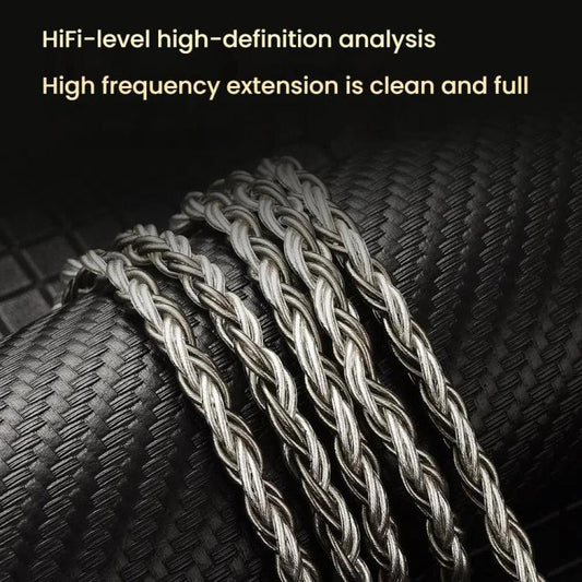 CVJ TS800 Eight Strands Copper Silver Plated Interchangeable Audio Plugs Headphone Upgrade Cable, Style: Type-C 0.78mm - Cable & Splitter by CVJ | Online Shopping UK | buy2fix